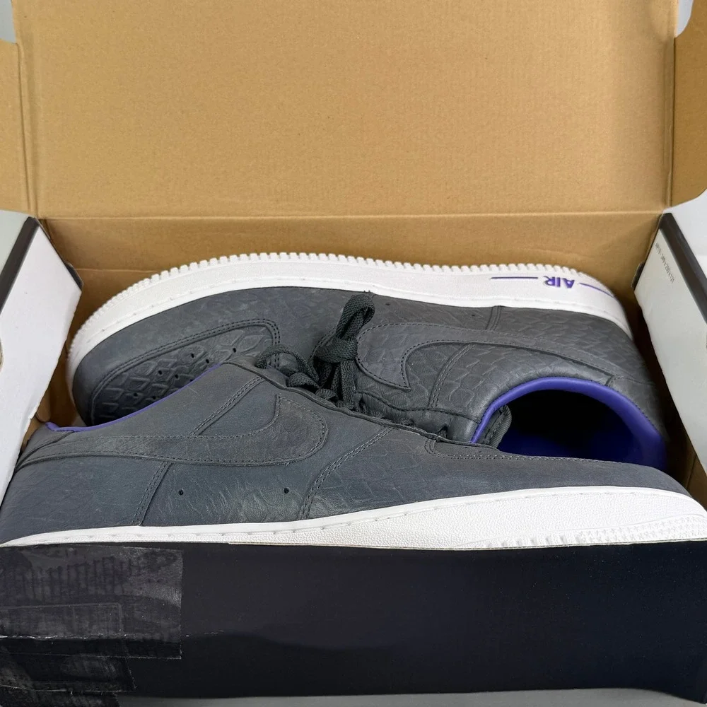 Nike Air Force 1‎ Low Premium Anthracite Court Purple 318775-021 Mens 12